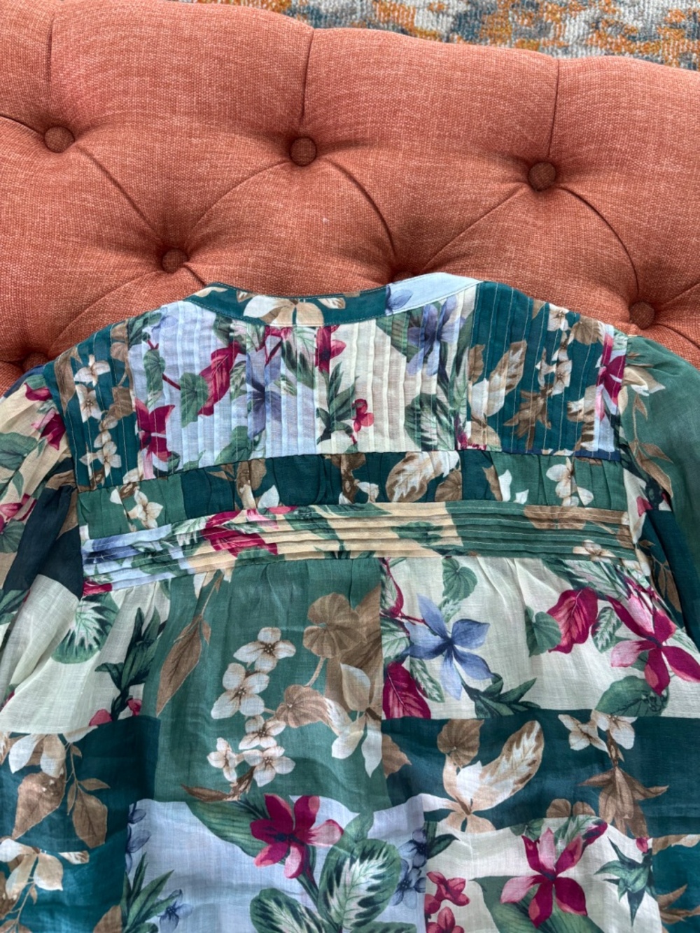 Tommy Bahama Hightide Green Floral  Blouse Sz M - Picture 12 of 12